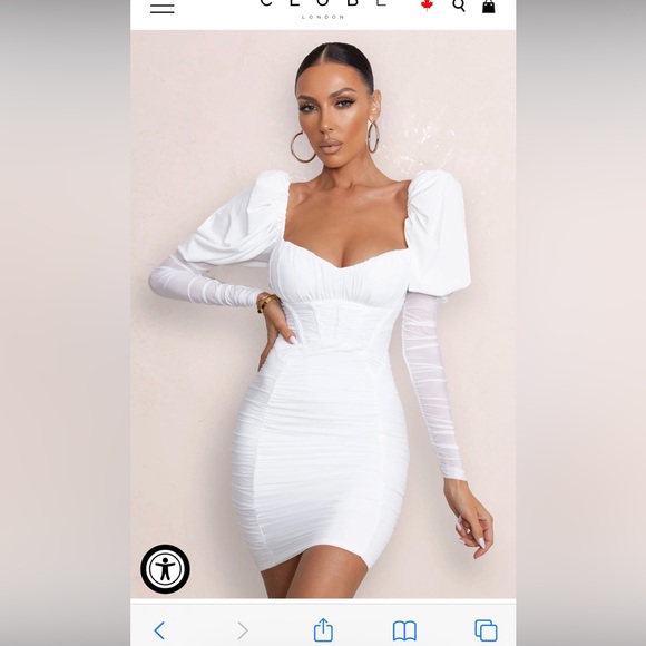 Club L Puff Sleeve Dress - Picture 1 of 2